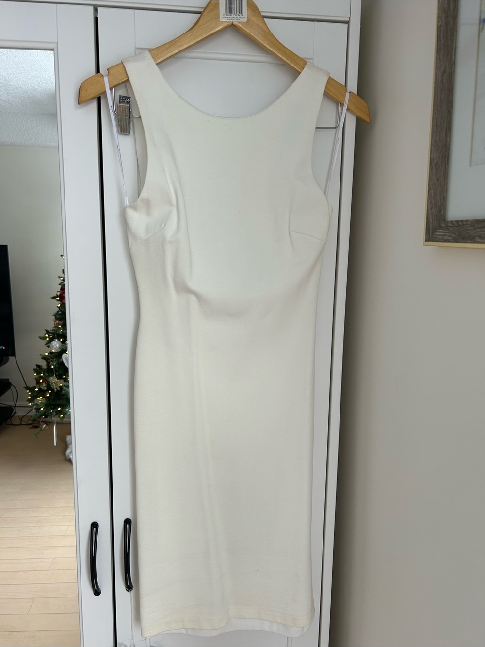 Lulu's Off-White Sleeveless, Low Back Dress